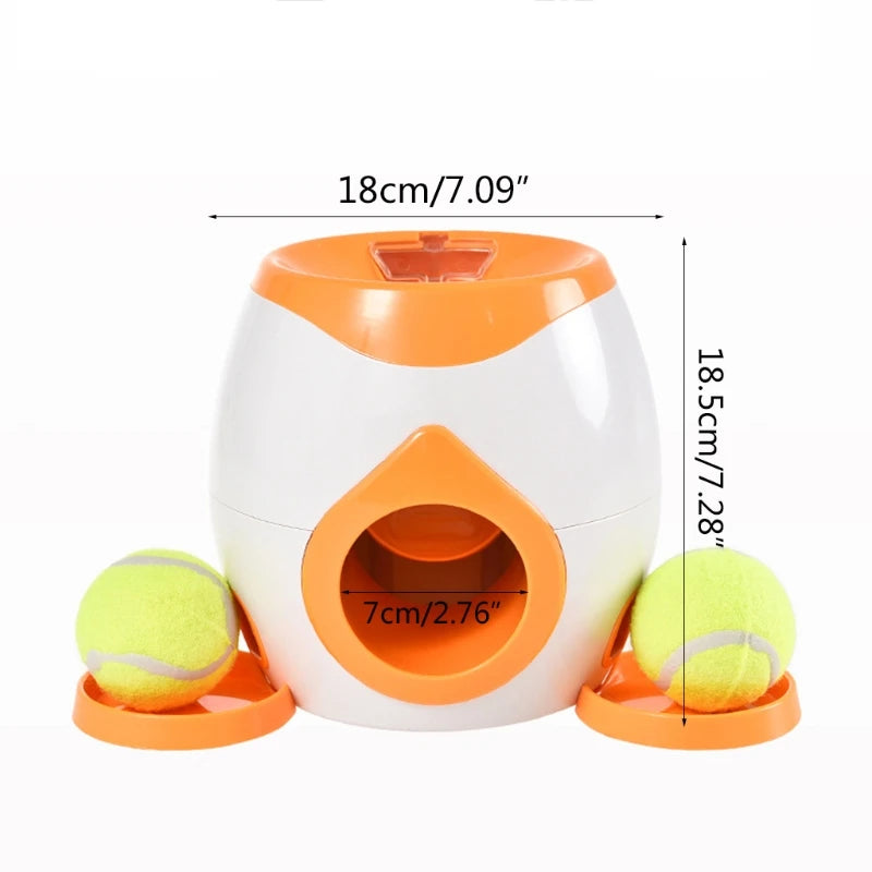 Interactive Pet Ball Launcher with Food Reward System - Dog Toy, Trainer, Slow Feeder