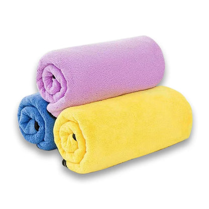 Quick-Dry Pet Towel - Soft, Absorbent, and Convenient for Pet Bathing and Cleaning